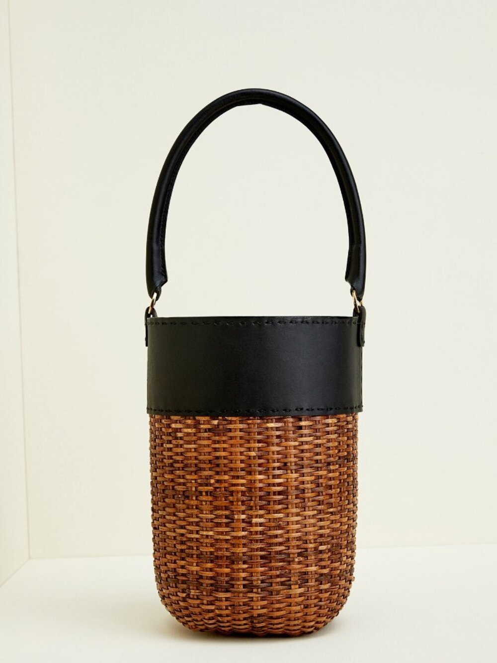 Kayu Lucie Bucket straw Bag $300